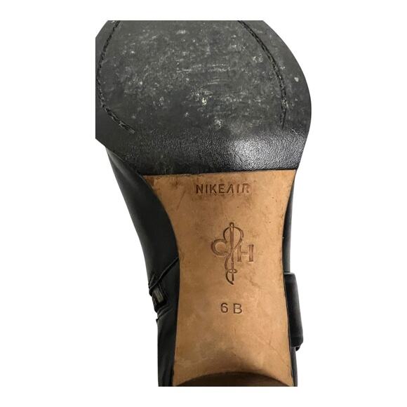 Cole Haan Women's Size 6B Black Leather Mid Calf Boots with Nike Air Heels - Picture 7 of 8